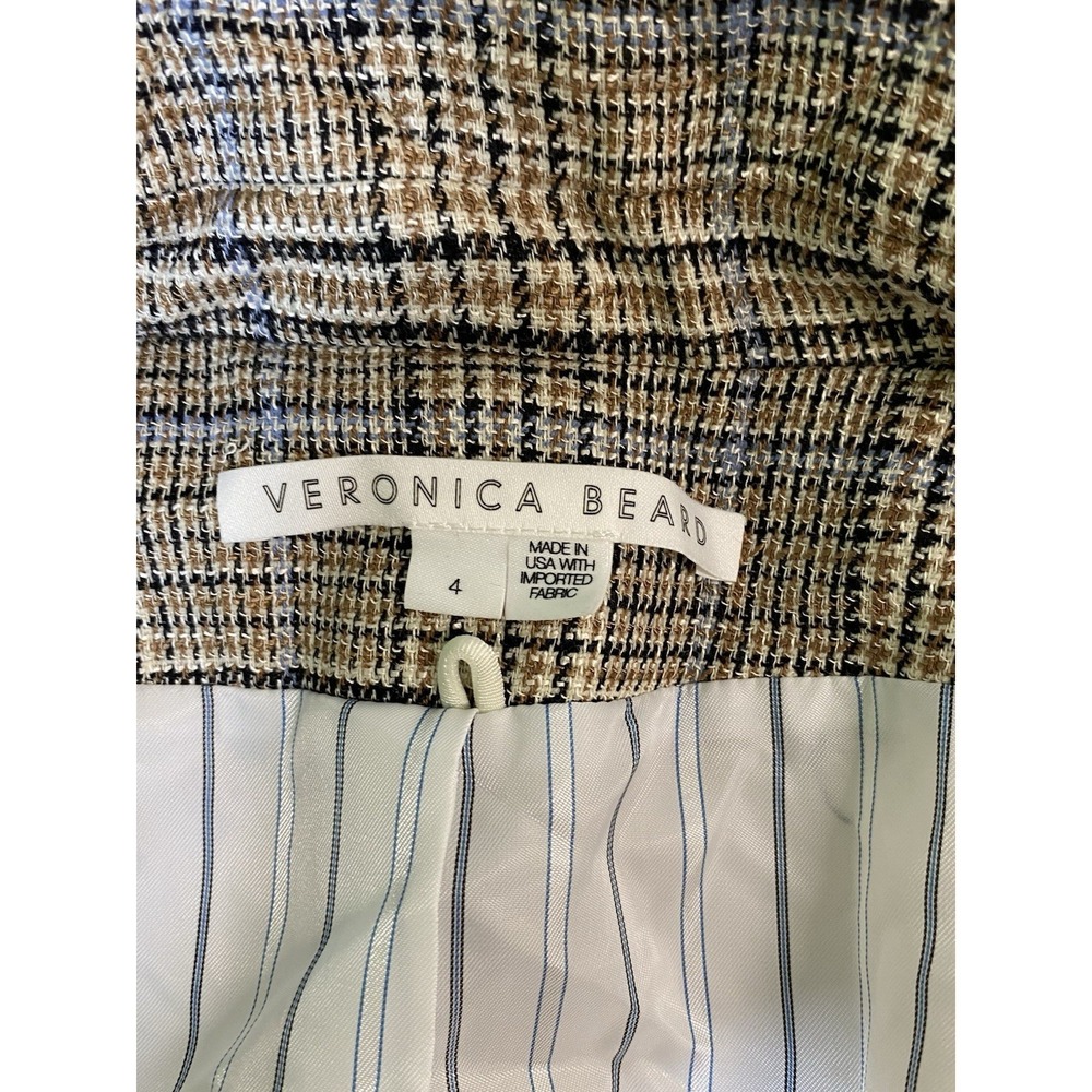 Veronica Beard Women's Size 4 Plaid Dickie Jacket Blazer Has Snags / Strings - Picture 14 of 15